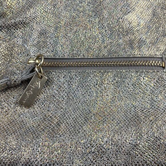 Foley & Corinna Iridescent Glittery Gold Chain Link Handle Crossbody Small Purse - Picture 5 of 12